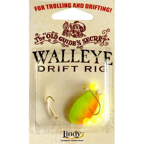 Lindy Old Guides Secret Drift Rig Fishing Lure Rig Fire Tiger 36 in.