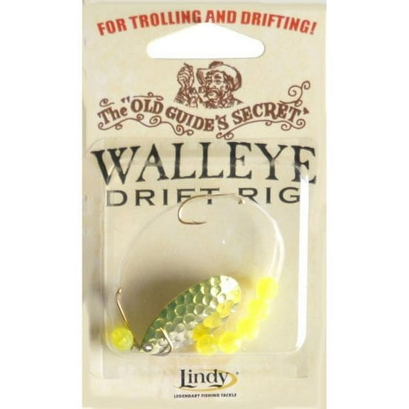 Lindy Old Guides Secret Drift Rig Fishing Lure Rig Nickel Chartreuse 36 in.