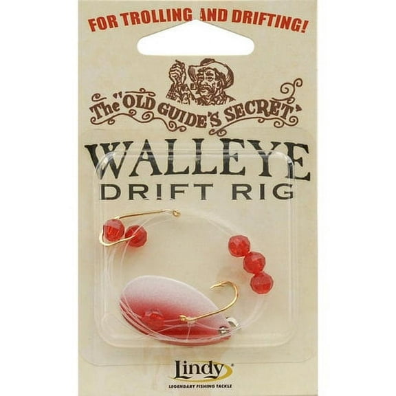 Lindy Old Guides Secret Drift Rig Fishing Lure Rig Red White 36 in.