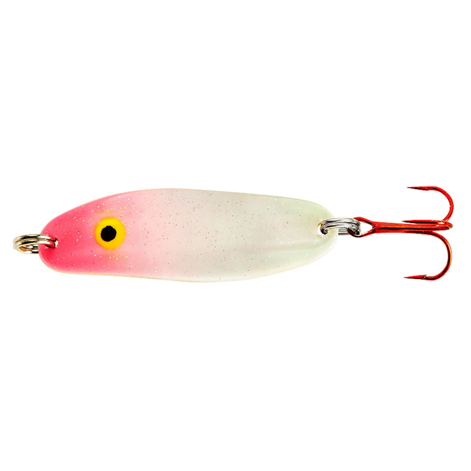 Lindy Quiver Spoon Fishing Lure Ice Pink Glow Gold 1 1/2 in. 1/8 oz