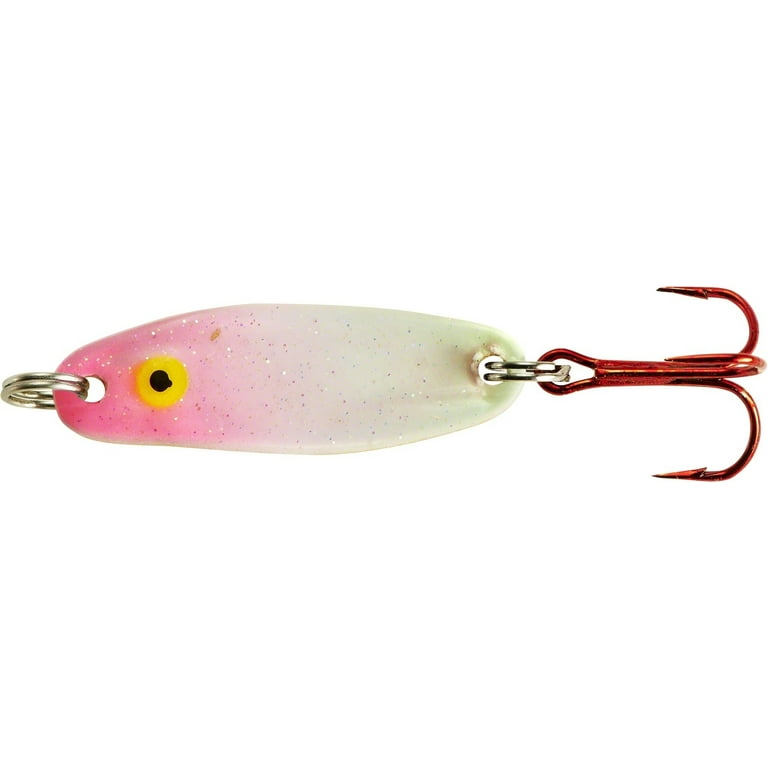 Lindy Quiver Spoon Fishing Lure Ice Pink Glow Gold 1 in. 1/16 oz