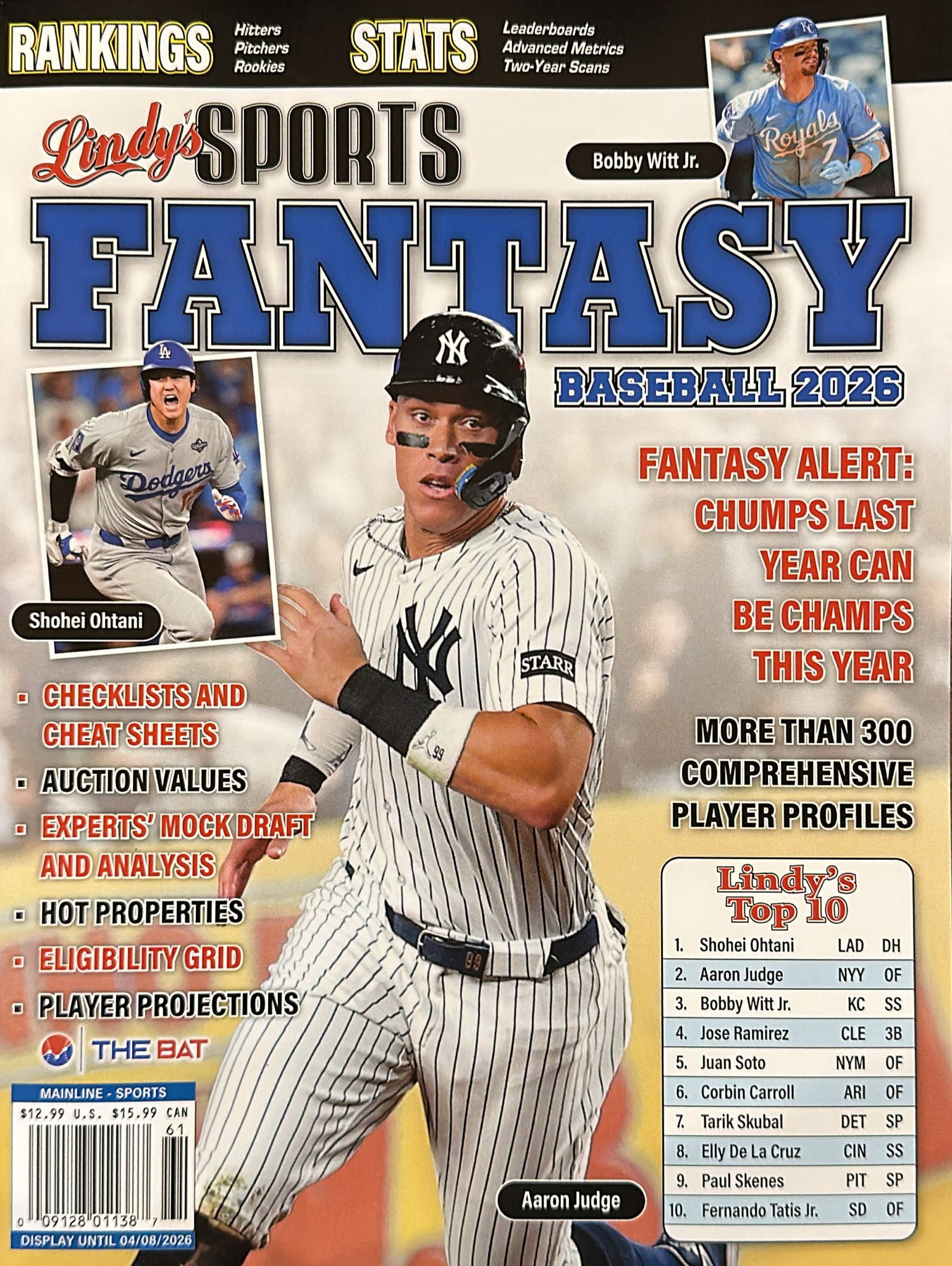 Lindy’S Sports Fantasy Baseball 2026 Magazine Volume 26 - Walmart.com