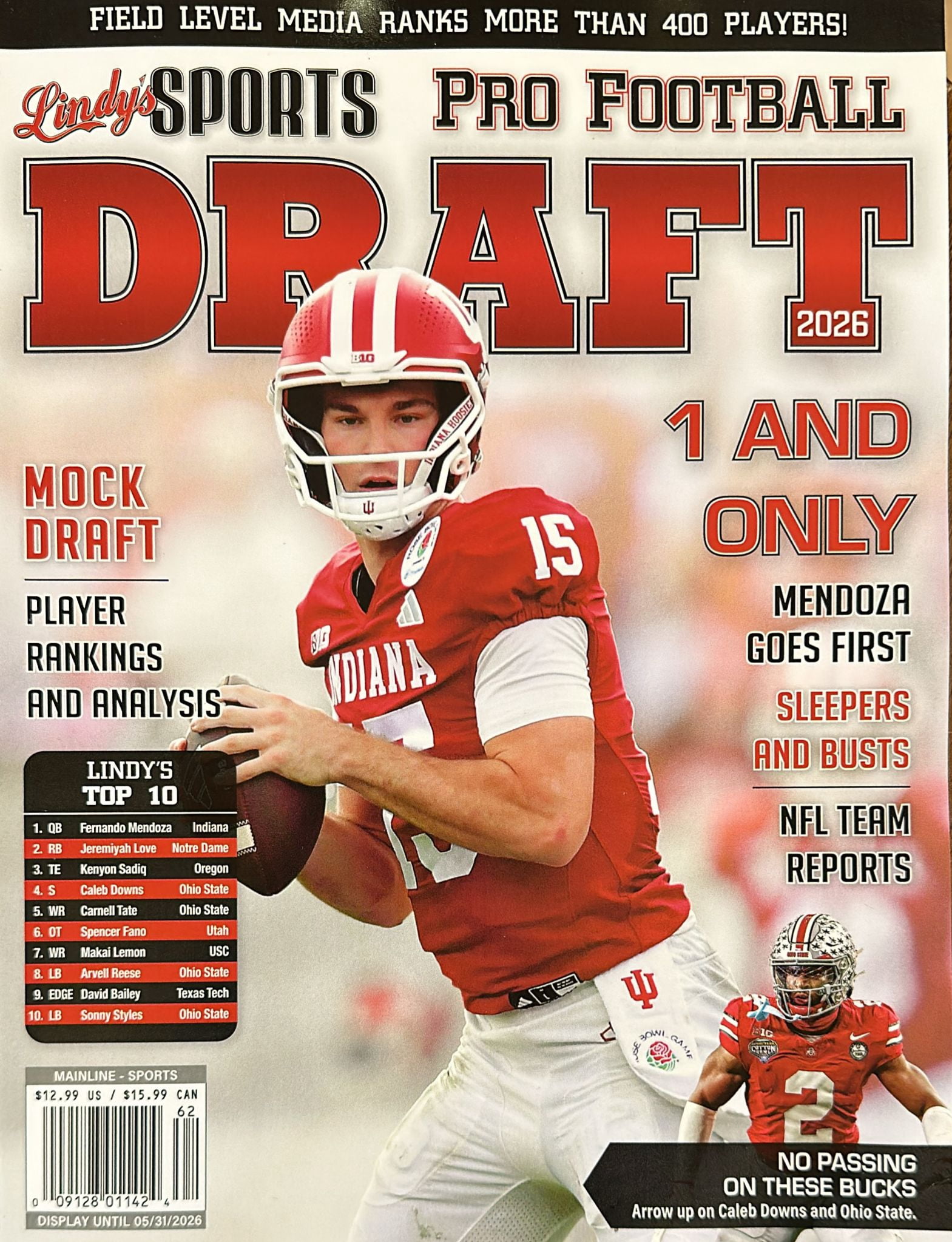 Lindy’S Sports, Pro Football Draft 2026 Preview Magazine Issue 62