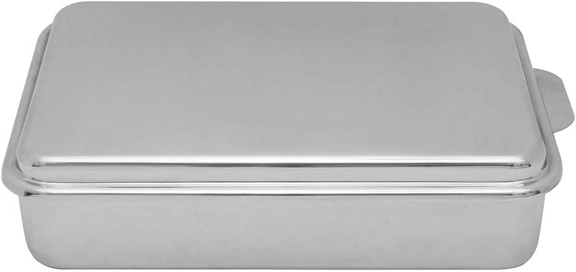 Lindy's Stainless Steel 9 X 13 Inches Covered Cake Pan, Silver