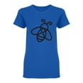 thumbnail image 1 of Line Art Bee  Shaped T-Shirt Women -Image by Shutterstock, Female Large, 1 of 2