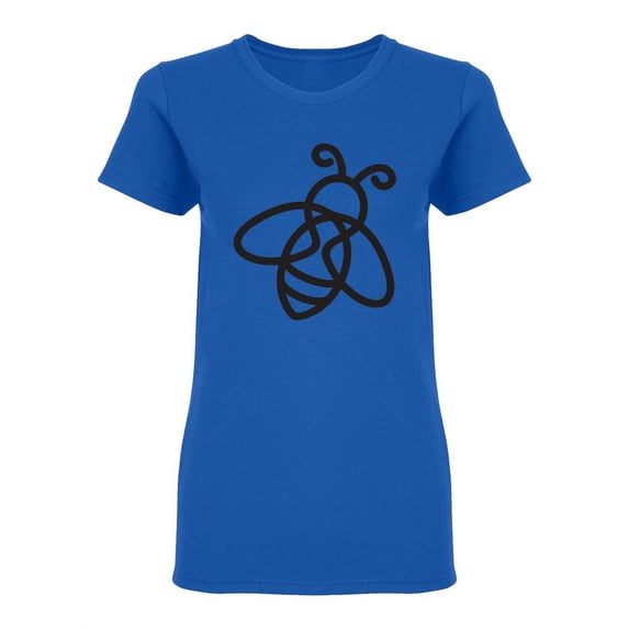 Line Art Bee Shaped T-Shirt Women -Image by Shutterstock, Female Large