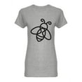 thumbnail image 1 of Line Art Bee  Shaped T-Shirt Women -Image by Shutterstock, Female XX-Large, 1 of 2