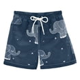 thumbnail image 1 of Line Art Cute Elephants Clouds Stars Swim Trunks Board Shorts Beach Pants Bathing Bottoms 4T, 1 of 8