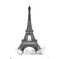 thumbnail image 1 of Line Art - Eiffel Tower Wall Poster, 22.375" x 34", 1 of 4