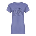 thumbnail image 1 of Line Art Elephant Design Shaped T-Shirt Women -Image by Shutterstock, Female Medium, 1 of 2