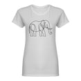thumbnail image 1 of Line Art Elephant Design Shaped Tee Women's -Image by Shutterstock, 1 of 2
