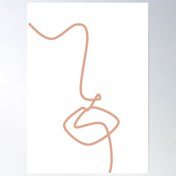 Line Art Face Poster Wall Art, Modern Wall Decor For Living Room Bedroom, 24x36 UNFRAMED