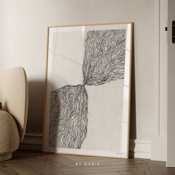 Line Art Modern Organic Classic Decor Poster , Poster Print Only ...
