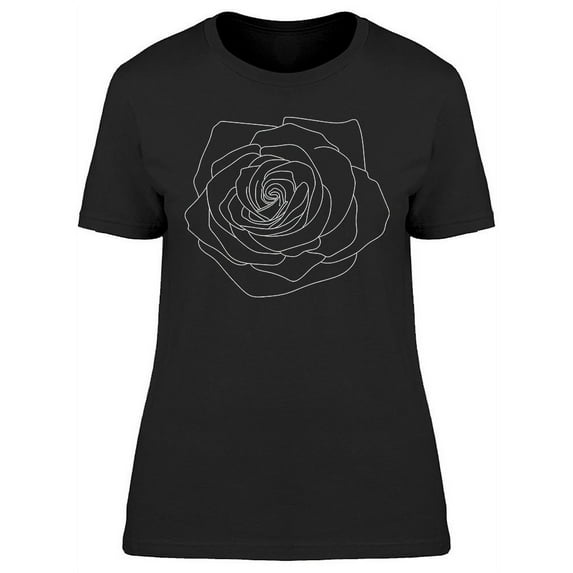 Line Art Of A Flower T-Shirt Women -Image by Shutterstock, Female Medium