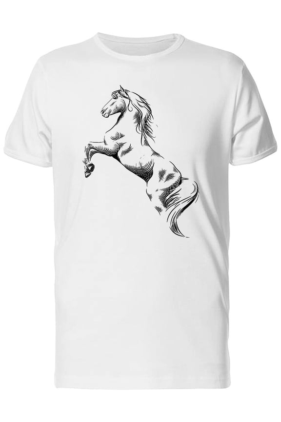 Line Art Of Galloping Horse T-Shirt Men -Image by Shutterstock, Male Small