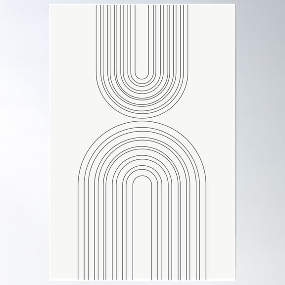 Line Art Print, Mid Century Modern, Rainbow Wall Art, Abstract Wall Art, Rainbow Print, Abstract Rainbow Art, Modern Wall Art Poster Wall Art, Modern Wall Decor For Living Room Bedroom, 24x36 UNFRAMED