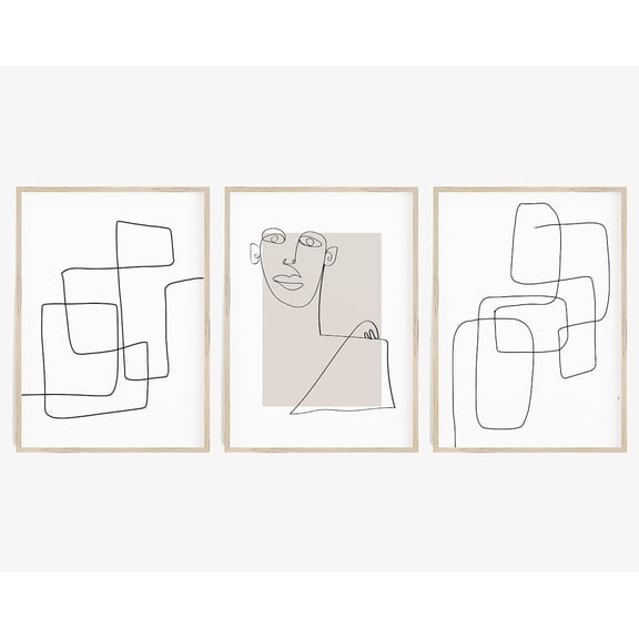 Line Art Prints Modern Art Prints Abstract Prints Contemporary Decor Abstract Lines Art, Poster Only
