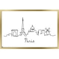 thumbnail image 1 of Line Art Skyline - Paris Wall Poster, 14.725" x 22.375", Framed, 1 of 3