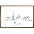 thumbnail image 1 of Line Art Skyline - Paris Wall Poster, 22.375" x 34", Framed, 1 of 3
