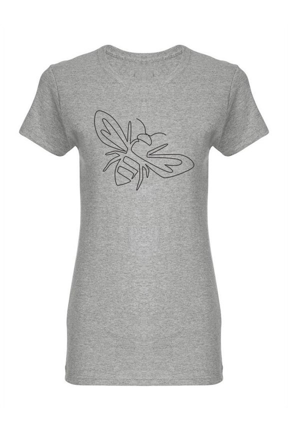 Line Art Style Bee T-Shirt Women -Image by Shutterstock, Female Small