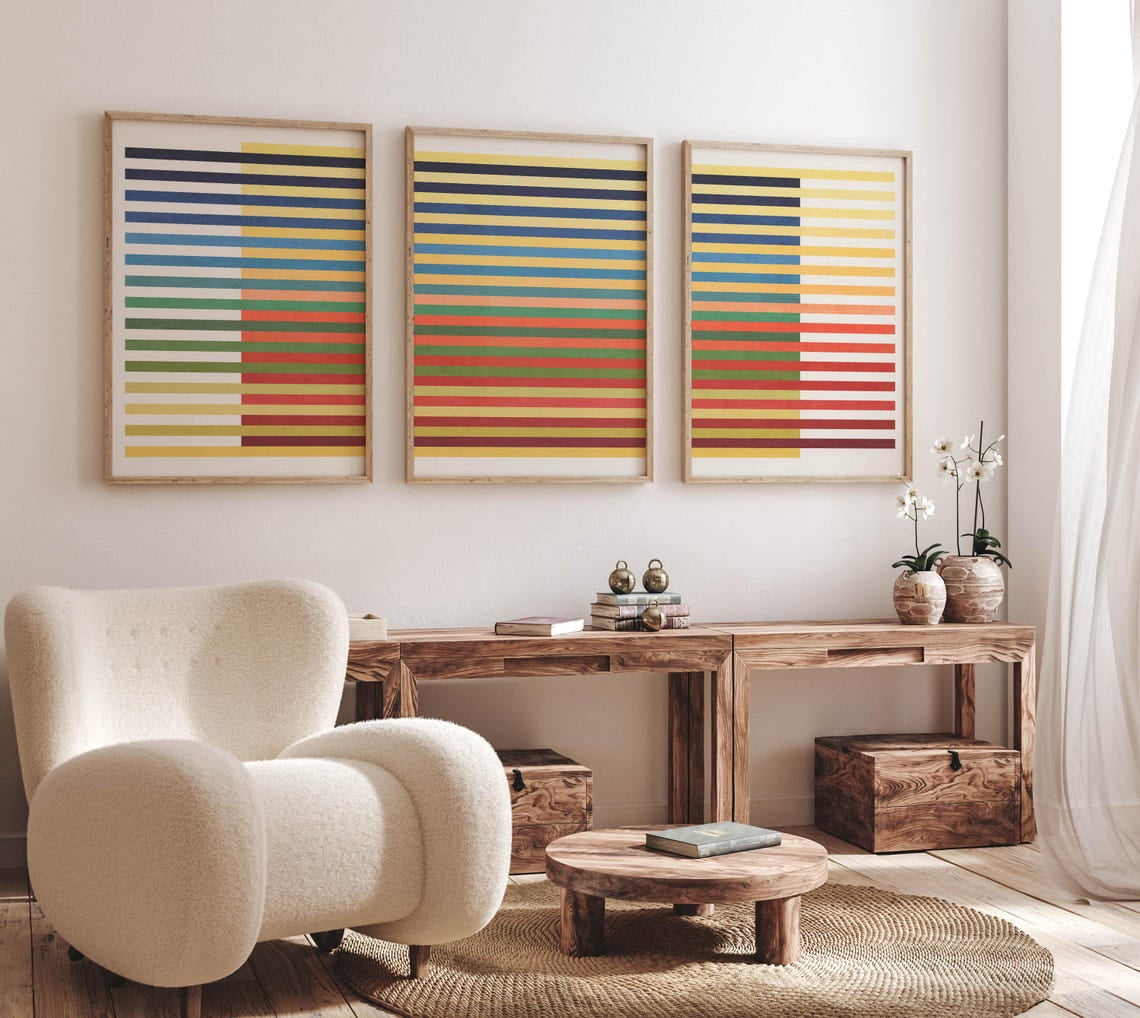 Line Art Wall Art Print Set, Modern Minimalist Decor - Walmart.com