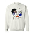 thumbnail image 1 of Line Art Woman Face Sweatshirt Women -Image by Shutterstock, Female x-Large, 1 of 4