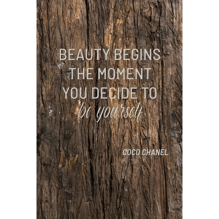 .com : Coco Chanel, beauty begins the moment you decide to be yourself,  Printed wood sign, motivational sign, girl room sign, modern farmhouse :  Home & Kitchen