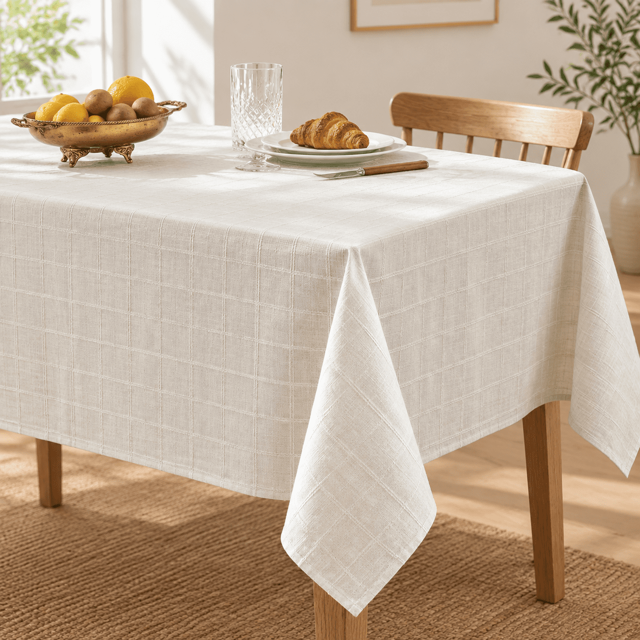 Line Checkered Table Cloth 55x87 Inches Tablecloth - Walmart.com