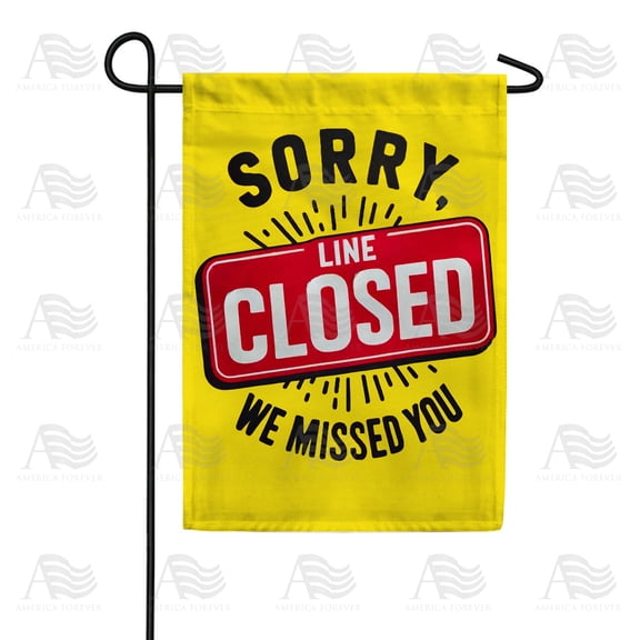 Line Closed Bold Informative Directional Yard Outdoor Display, 12x18 POLE NOT INCLUDED