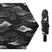 Line Cloud Compact Sun Umbrella Windproof Travel Umbrellas for Rain Strong Portable UV Protection