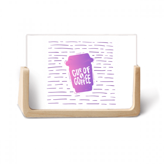 Line Coffee Cup Colour Art Deco Fashion Photo Wooden Photo Frame Tabletop Display