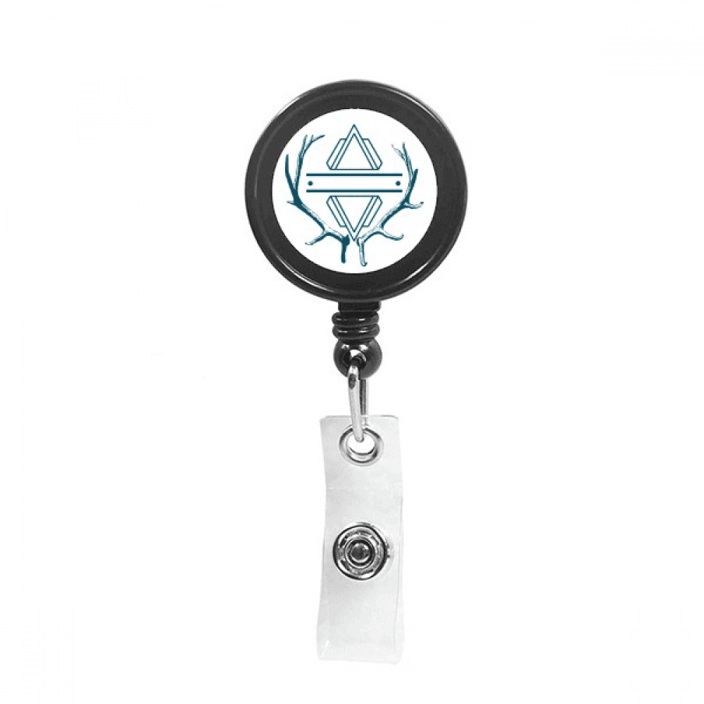 Line Combination Animal Angle Retractable Keychain Badge Holder ID Badge