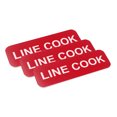thumbnail image 1 of Line Cook 1 x 3" Name Tag/Badge, Red, (3 Pack), 1 of 2