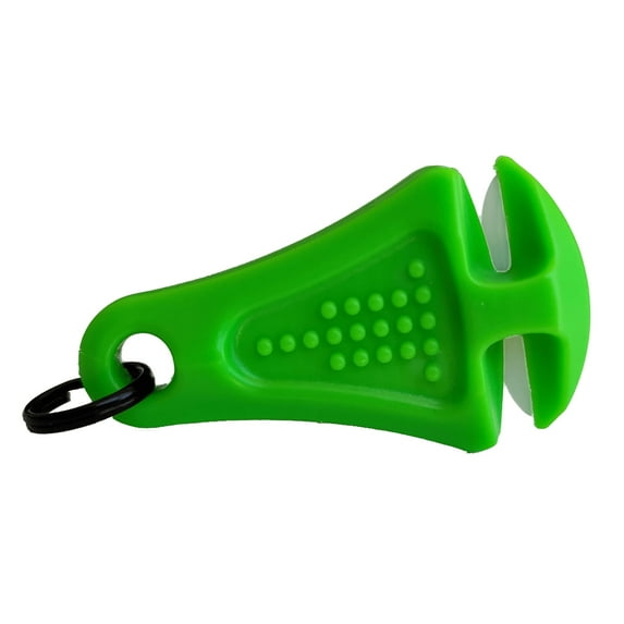 Line Cutterz Ceramic Blade Zipper Pull Attachable Fishing Line Cutter for Braid, Mono - Green