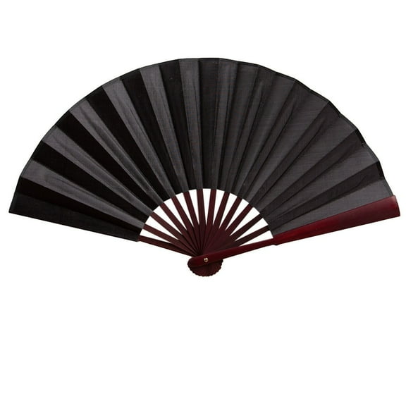 Line Dance Popping Fan, Boots on the Ground Hand Fan, Line Dance Fans That Make Sounds, Hand Fan Foldable Line Dance, Portable Large Handheld Fan Dance Accessories for Performers(Black)