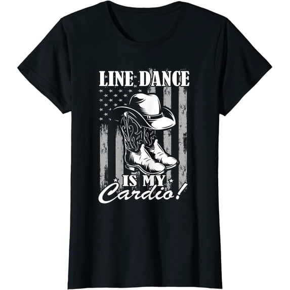 Line Dance is my Cardio Country Music Line Dancing T-Shirt