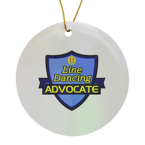 3drose, Line Dancing Advocate Support Design, Circle Porcelain Ornament