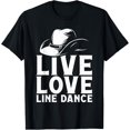 Line Dancing Art For Women Men Western Line Dance Dancer TShirt