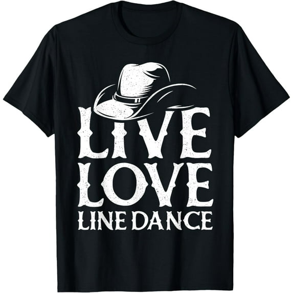 Line Dancing Art For Women Men Western Line Dance Dancer T-Shirt