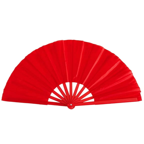 Line Dancing Clack Fans - Extra Large 13.4 Inch Foldable Hand Fan for Popping/Clapping Sounds, Vintage Retro Fabric Design for Dance Performances, Kung Fu & Party Favors