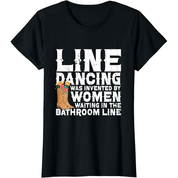 Line Dancing Country Vintage Tee For Dancers Cowboy Boots T-Shirt