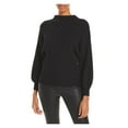 thumbnail image 1 of Line & Dot Womens Alder Ribbed Mock Neck Sweater Black S, 1 of 2