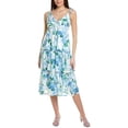 thumbnail image 1 of Line & Dot womens  Midi Dress, S, Blue, 1 of 3
