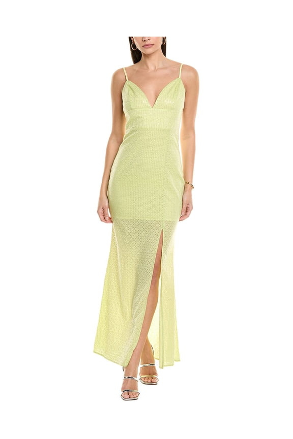 womens Sequin Maxi Dress, s, Green