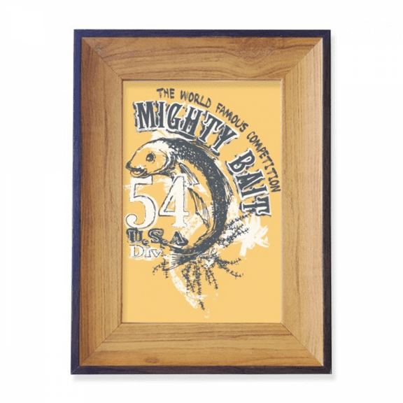 Line Drawing Fish Mighty Bait Pattern Photo Frame Exhibition Display Art Desktop Painting