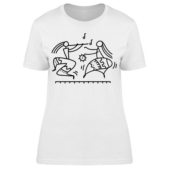 Line Drawing Fold Dance T-Shirt Women -Image by Shutterstock, Female Large
