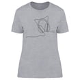 thumbnail image 1 of Line Drawing Headphones T-Shirt Women -Image by Shutterstock, Female Large, 1 of 2