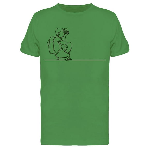 Line Drawing Of A Photographer Tee Men's -Image by Shutterstock