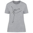 thumbnail image 1 of Line Drawing Of Young Ballerina T-Shirt Women -Image by Shutterstock, Female Large, 1 of 2