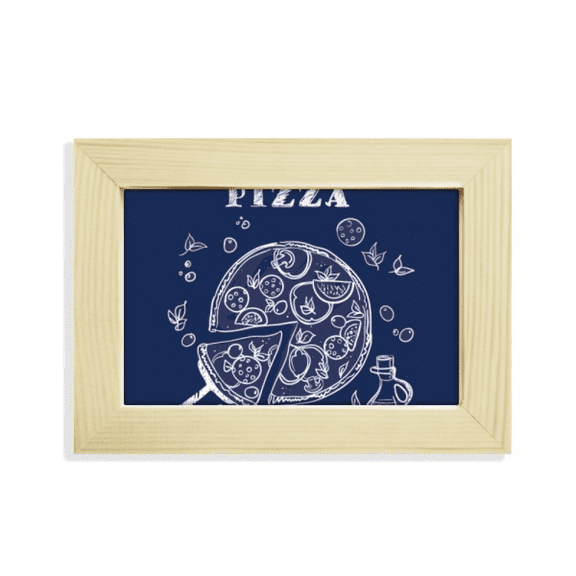 Line Drawing Pizza Italy Foods Desktop Decorate Photo Frame Picture Art Painting 5x7 inch